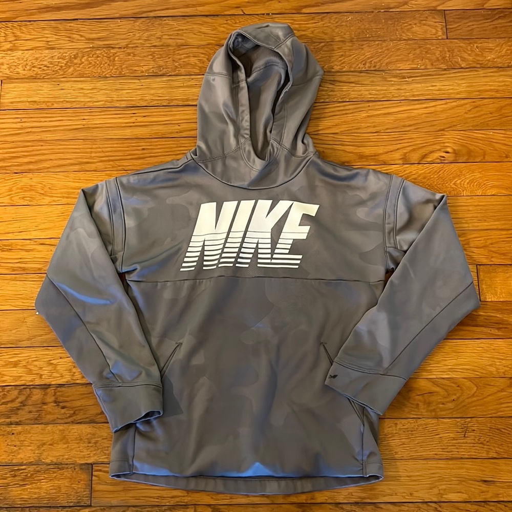 Gray dri-fit Nike hoodie